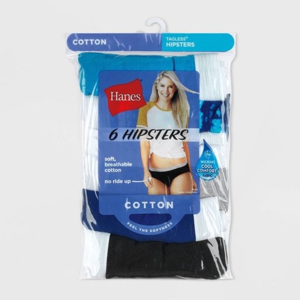 Hanes Women's Cotton 6pk Hipster briefs